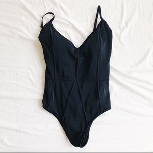 PacSun ✨ LA Hearts Black Binding Swim One-Piece